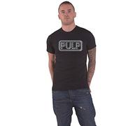 PULP Camiseta Different Class Band Logo, oficial para hombre, color negro, Negro , XXL