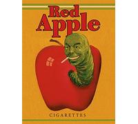 Pulp Fiction Impresiones en Lienzo de Cigarrillos de Manzana roja (40 x 50 cm), Poliéster, Multicolor, 40x50x3.2 cm