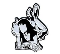 Pulp Fiction Mia Wallace Uma Thurman I Said God Damn! Damn 90s - Póster de la película esmaltada de 3,6 cm, 1.4 Inches, Esmalte, Esmalte