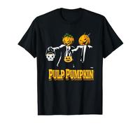 Pulp Pumpkin Movie Parody Scary Orange Halloween Hallowtine Camiseta gráfica económica