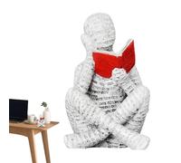 Pulp Reading - Figura de mujer de lectura de 7,5 x 4,3 x 5 cm, estatua de mujer pensadora, arte estético de habitación, colección de resina abstracta moderna, elegante decoración del hogar para
