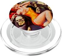 Pulp Sci Fi Esqueleto Espeluznante Calavera Pin Up Chica Grim Reaper PopSockets PopGrip para MagSafe