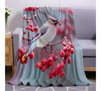 Pulpa De Fruto Rojo Manta Esponjosa Ampelis de Microfibra 130 x 150 cm Suavidad Premium con Estampado 3D Que Realza tu Hogar