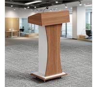 Púlpito de pie, podio de madera, dos estilos: con poleas/sin poleas, púlpitos espaciosos for iglesias, oficinas, escuelas, hogares, conferencias, restaurantes, reuniones y ceremonias de boda.(B1)