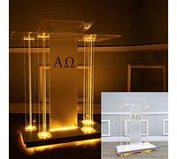 Púlpitos de plexiglás for iglesias, púlpito de iglesia transparente con amplia superficie de lectura for eventos, aulas, bodas y oraciones(B)