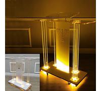 Púlpitos de plexiglás for iglesias, púlpito de iglesia transparente con amplia superficie de lectura for eventos, aulas, bodas y oraciones(A)