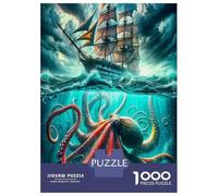 Pulpo 1000 Piezas Puzzle Clásico Puzzle para Adultos, Cartón Grueso - Ultra Difícil, Antiestrés Total, Ideal para Ocio Y Creatividad 52x38cm/1000pcs