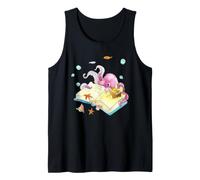 Pulpo Amante Libro Océano Lectura Vida Marina Lindo Camiseta sin Mangas