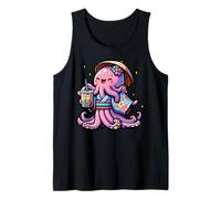 Pulpo Burbuja Boba Tea Anime Lindo Kawaii Camiseta sin Mangas