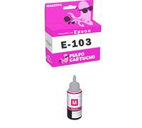 Pulpo Cartucho - Botella de Tinta 103 Magenta Compatible con Epson/Ref. C13T00S34A10 - Valido para Impresoras EcoTank ET-L3110 / ET-L3111 / ET-L3150 / ET-L3151 / ET-L3156 / ET-L3160 / ET-L5190