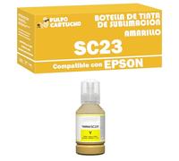 Pulpo Cartucho - Botella de Tinta de Sublimación SC23 Amarillo Compatible con Epson SC23Y / Ref. C13T49N400 - Valido para Impresoras SureColor SC-F100, SC-F500, SC-F501