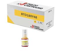 Pulpo Cartucho - Botella de Tinta Genérica BTD180 Amarillo Compatible con Brother BTD180Y - Valido para Impresoras DCP-T580DW, T583DW, T780DW