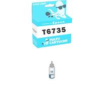 Pulpo Cartucho - Botella de Tinta Genérica T6735 Light Cyan Compatible con Epson Ref. C13T67354A - Valido para Impresoras EcoTank L800, EcoTank L1800, EcoTank L805, EcoTank L810, EcoTank L850