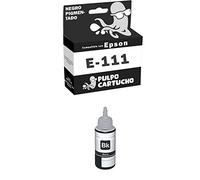 Pulpo Cartucho - Botella de Tinta Pigmentada 111 Negro Compatible con Epson/Ref. C13T03M140PG - Valido para Impresoras EcoTank ET-16150/16650/16680/5150/5170/5800/5850/5880/L15150/M16600/M16680