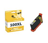Pulpo Cartucho - Cartucho de Tinta 100XL Amarillo Compatible con Lexmark 14N1071E/14N1095E/14N0902E/14N0922E - Valido para Impresoras Pro 200 / Pro 205 / Pro 700 / Pro 705 / Pro 805 / Pro 901 / Pro 9