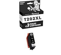 Pulpo Cartucho - Cartucho de Tinta 202XL Negro Photo Compatible con Epson/Ref. C13T02H14010 / C13T02F14010 - Valido para Impresoras Expression Premium XP-6000/XP-6005/XP-6100/XP-6105