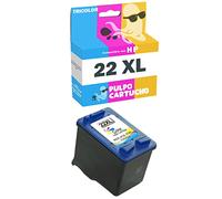 Pulpo Cartucho - Cartucho de Tinta 22 XL Color Compatible con HP 22 XL/Ref. C9352AE - XL - Valido para Impresoras DeskJet, DeskJet D, DeskJet F, Fax, OfficeJet, OfficeJet J, PhotoSmart, PSC