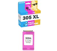 Pulpo Cartucho - Cartucho de Tinta 305 XL (370 Páginas) Color Compatible con HP 305 XL/Ref. 3YM63AE - XL - Alta Capacidad - Valido para Impresoras DeskJet/DeskJet Plus/Envy/Envy Pro