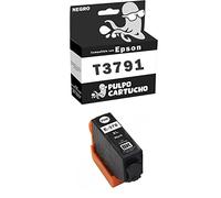 Pulpo Cartucho - Cartucho de Tinta 378XL Negro Compatible con Epson T3791/T3781 / Ref. C13T37914010/C13T37814010 - Valido para Impresoras Expression Photo XP-15000/Expression Photo XP-8700/XP-8600
