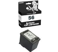 Pulpo Cartucho - Cartucho de Tinta 56 Negro Compatible con HP 56 / Ref. C6656AE - Valido para Impresoras DeskJet, Digital Copier, Fax 1240, OfficeJet, PhotoSmart, PSC