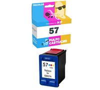 Pulpo Cartucho - Cartucho de Tinta 57 Color Compatible con HP 57 / Ref. C6657AE - Valido para Impresoras DeskJet, DeskJet F, Digital Copier, Fax, OfficeJet, PhotoSmart, PSC