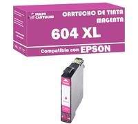 Pulpo Cartucho- Cartucho de Tinta 604 XL Magenta Compatible con Epson 604XL -Para Expression Home XP-2200, XP-2205, XP-3200, XP-3205, XP-4200 / WorkForce WF-2910DWF, WF-2930DWF, WF-2935DWF, WF-2950DWF