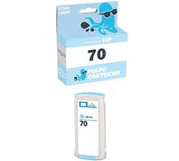 Pulpo Cartucho - Cartucho de Tinta 70 Cyan Light de Tinta Pigmentada Compatible con HP 70 / Ref. C9390A - Valido para Impresoras DesignJet Z2100 / Z3100 / Z3200 / Z5200 / Z5400