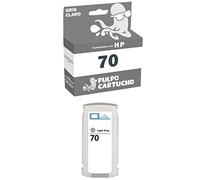 Pulpo Cartucho - Cartucho de Tinta 70 Gris Claro de Tinta Pigmentada Compatible con HP 70 / Ref. C9451A - Valido para Impresoras DesignJet Z2100 / Z3100 / Z3200 / Z5200 / Z5400