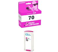 Pulpo Cartucho - Cartucho de Tinta 70 Magenta de Tinta Pigmentada Compatible con HP 70 / Ref. C9453A - Valido para Impresoras DesignJet Z2100 / Z3100 / Z3200 / Z5200 / Z5400