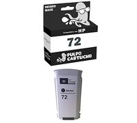 Pulpo Cartucho - Cartucho de Tinta 72 Negro Mate Compatible con HP 72 / Ref. C9403A - Remanufacturado - Valido para Impresoras DesignJet T610, T620, T770, T790, T1100, T1120, T1200, T1300, T2300