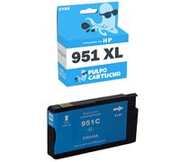 Pulpo Cartucho - Cartucho de Tinta 951 XL Cyan Compatible con HP 951 XL/Ref. CN046AE - XL - Alta Capacidad - Valido para Impresoras Officejet Pro