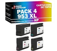 Pulpo Cartucho - Cartucho de Tinta 953 XL Compatible con HP 953 XL/Ref. 953 XL - Pack 4 - Valido para Impresoras OfficeJet Pro