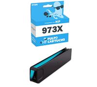 Pulpo Cartucho - Cartucho de Tinta 973X Cyan Compatible con HP 973X / Ref. F6T81AE - Valido para Impresoras PageWide Pro 452/470 / 477/552 / 570/577 / PageWide Managed MFP P57750dw / P55250dw