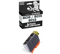 Pulpo Cartucho - Cartucho de Tinta BCI-6 / BCI-5 / BCI-3 Negro Photo Compatible con Canon BCI-6 / BCI-5 / BCI-3 / Ref. BCI3E - Valido para Impresoras BJC/MultiPass/BJ/Pixma IP