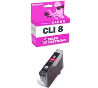 Pulpo Cartucho - Cartucho de Tinta CLI-8 Magenta Compatible con Canon CLI-8 / Ref. 0622B001 - Valido para Impresoras Pixma IP/Pixma IX/Pixma MP/Pixma MX/Pixma Pro 9000