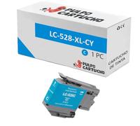 Pulpo Cartucho - Cartucho de Tinta Compatible con Brother LC528XL Cyan