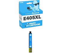 Pulpo Cartucho - Cartucho de Tinta Genérico 405 XL Cyan Compatible con Epson 405XL / Ref. C13T05H24010 / C13T05G24010 - para Impresoras Workforce Pro WF-3825DWF, WF-4825DWF, WF-3820DWF, WF-4820DWF