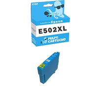Pulpo Cartucho - Cartucho de Tinta Genérico 502XL Cyan Compatible con Epson Ref. C13T02W24010 / C13T02V24010 - para Expression Home XP-5100, XP-5105, XP-5150 | Workforce WF-2880DWF, 2860DWF, 2885DWF
