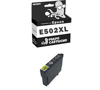 Pulpo Cartucho - Cartucho de Tinta Genérico 502XL Negro Compatible con Epson C13T02V14010 / C13T02W14010 -para Impresoras Expression Home XP-5100, 5105, 5150 / Workforce WF-2880DWF, 2860DWF, 2885DWF
