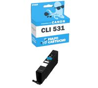 Pulpo Cartucho - Cartucho de Tinta Genérico CLI531 Cyan Compatible con Canon CLI-531-C - Valido para Impresoras Pixma TS8750, Pixma TS8751