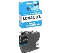 Pulpo Cartucho - Cartucho de Tinta Genérico LC421XL / LC421 XL Cyan Compatible con Brother Ref. LC421XLC - Valido para Impresoras DCP J1050DW, DCP J1010DW, DCP J1140DW