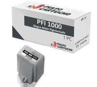 Pulpo Cartucho - Cartucho de Tinta Genérico PFI 1000 Negro Mate Pigmentado Compatible con Canon PFI1000 / PFI1000MBK / 0545C001 - Valido para Impresoras Imageprograf Pro 1000, iPF Pro 1000