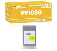 Pulpo Cartucho - Cartucho de Tinta Genérico PFI030 / PFI 030 Amarillo Compatible con Canon PFI030Y / Ref. 3492C001 -Valido para Impresoras imagePROGRAF TA-20 / TA-20MFP L24ei / TA-30