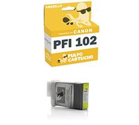 Pulpo Cartucho - Cartucho de Tinta Genérico PFI102 Amarillo Compatible con Canon PFI-102 / 0898B001 - Valido para Impresoras imagePrograf iPF500, iPF600, iPF700, LP17, LP24