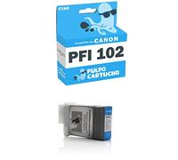 Pulpo Cartucho - Cartucho de Tinta Genérico PFI102 Cyan Compatible con Canon PFI-102 / 0896B001 - Valido para Impresoras imagePrograf iPF500, iPF600, iPF700, LP17, LP24