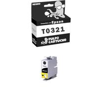 Pulpo Cartucho - Cartucho de Tinta Genérico T0321 Negro Compatible con Epson C13T03214010 - para Impresoras Stylus C70, C70 Plus, C80, C80N, C80WN, C82, C82N, C82WN, CX5100, CX5200, CX5300, CX5400
