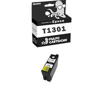 Pulpo Cartucho - Cartucho de Tinta Genérico T1301 Negro Compatible con Epson Ref. C13T13014010 - para Impresoras Stylus SX525WD, SX535WD, WF 3520DWF, WF 7015, WF 7515, WF 7525, WF 3540DTWF, WF-3010DW