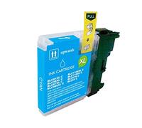 Pulpo Cartucho - Cartucho de Tinta LC-1100 XL/LC-980 XL Cyan Compatible con Brother LC1100C / Ref. LC1100 XL / LC980 XL - Valido para Impresoras DCP/MFC