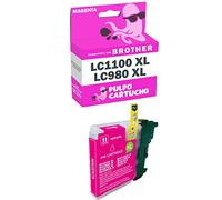 Pulpo Cartucho - Cartucho de Tinta LC-1100 XL/LC-980 XL Magenta Compatible con Brother LC1100M / Ref. LC1100 XL / LC980 XL - Valido para Impresoras DCP/MFC