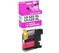 Pulpo Cartucho - Cartucho de Tinta LC-121 XL/LC-123 XL Magenta Compatible con Brother LC123M / Ref. LC121 XL / LC123 XL - Premium - Valido para Impresoras DCP J/MFC J
